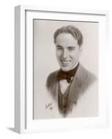 Charlie Chaplin (Sir Charles Spencer) English Comedian and Actor as Himself-null-Framed Photographic Print