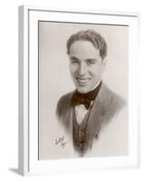 Charlie Chaplin (Sir Charles Spencer) English Comedian and Actor as Himself-null-Framed Photographic Print