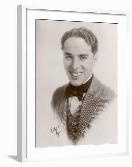 Charlie Chaplin (Sir Charles Spencer) English Comedian and Actor as Himself-null-Framed Photographic Print