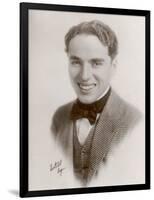 Charlie Chaplin (Sir Charles Spencer) English Comedian and Actor as Himself-null-Framed Photographic Print