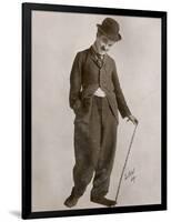 Charlie Chaplin (Sir Charles Spencer) English Comedian and Actor-null-Framed Photographic Print