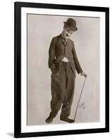 Charlie Chaplin (Sir Charles Spencer) English Comedian and Actor-null-Framed Photographic Print