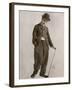 Charlie Chaplin (Sir Charles Spencer) English Comedian and Actor-null-Framed Photographic Print