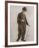 Charlie Chaplin (Sir Charles Spencer) English Comedian and Actor-null-Framed Photographic Print