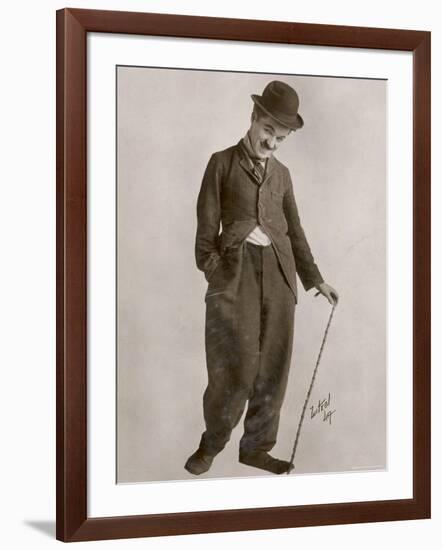 Charlie Chaplin (Sir Charles Spencer) English Comedian and Actor-null-Framed Photographic Print