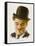 Charlie Chaplin (Sir Charles Spencer) English Comedian and Actor-null-Framed Stretched Canvas