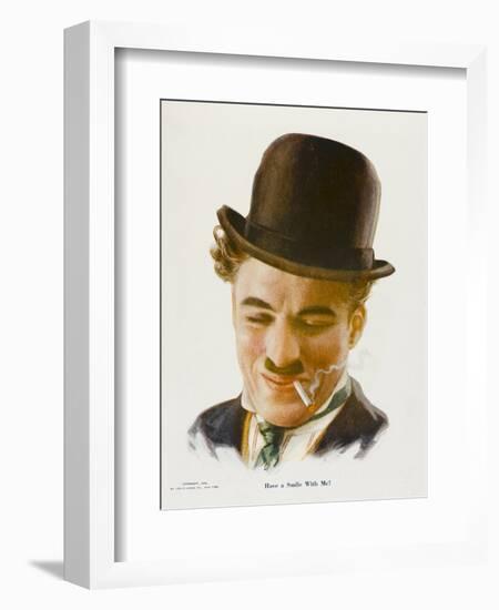 Charlie Chaplin (Sir Charles Spencer) English Comedian and Actor-null-Framed Art Print