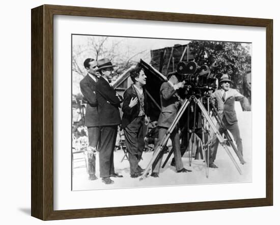 Charlie Chaplin. "The Gold Rush" 1925, Directed by Charles Chaplin-null-Framed Photographic Print