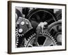 Charlie Chaplin. "The Masses" 1936, "Modern Times" Directed by Charles Chaplin-null-Framed Photographic Print