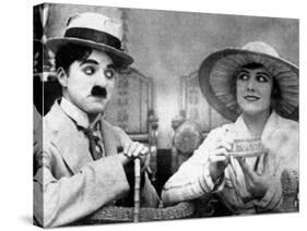 Charlie Chaplin with Edna Purviance in The Cure-null-Stretched Canvas