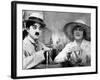 Charlie Chaplin with Edna Purviance in The Cure-null-Framed Premium Photographic Print