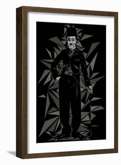 Charlie Chaplin-Cristian Mielu-Framed Art Print