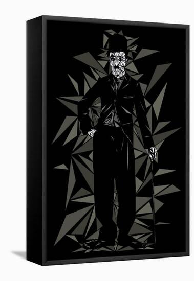 Charlie Chaplin-Cristian Mielu-Framed Stretched Canvas