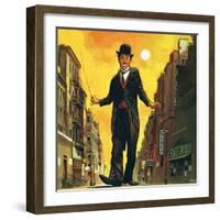 Charlie Chaplin-English School-Framed Giclee Print