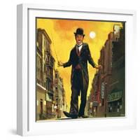 Charlie Chaplin-English School-Framed Giclee Print