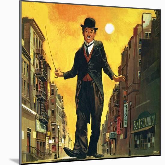 Charlie Chaplin-English School-Mounted Giclee Print