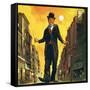 Charlie Chaplin-English School-Framed Stretched Canvas