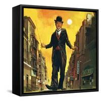 Charlie Chaplin-English School-Framed Stretched Canvas