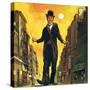 Charlie Chaplin-English School-Stretched Canvas