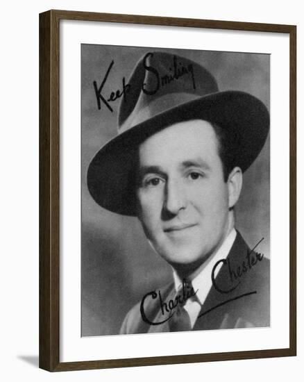 Charlie Chester, British Stand-Up Comedian and Tv and Radio Presenter, 20th Century-Montagu Watson-Framed Photographic Print