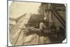 Charlie Mcbride Aged 12 Takes Wood from a Chute for 10 Hours at Miller and Vidor Lumber Company-Lewis Wickes Hine-Mounted Photographic Print