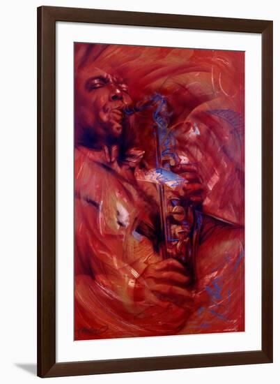 Charlie Parker: Bluebird-Shen-Framed Art Print