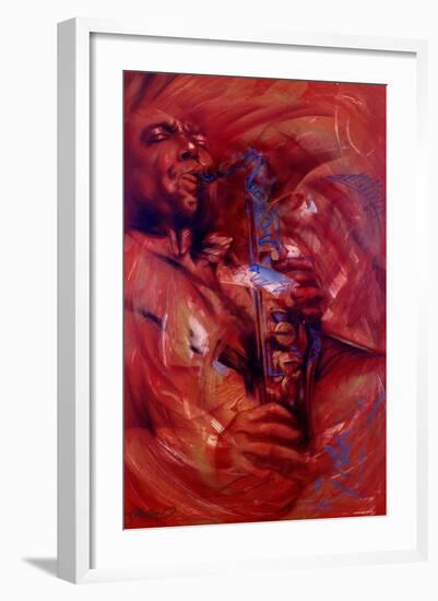 Charlie Parker: Bluebird-Shen-Framed Art Print