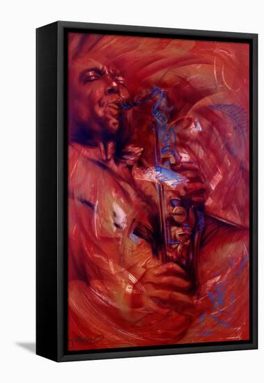 Charlie Parker: Bluebird-Shen-Framed Stretched Canvas