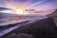 Sunrise at a Secluded Lagoon with Rocks and Palm Trees Framing the View-Charlie-Photographic Print