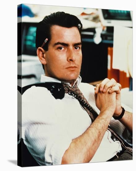 Charlie Sheen - Wall Street-null-Stretched Canvas