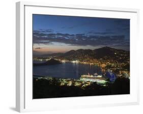 Charlotte Amalie and Cruise Ship Dock of Havensight, St. Thomas, U.S. Virgin Islands, West Indies-Gavin Hellier-Framed Photographic Print