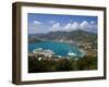 Charlotte Amalie and Cruise Ship Dock of Havensight, St. Thomas, U.S. Virgin Islands, West Indies-Gavin Hellier-Framed Photographic Print