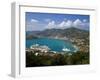 Charlotte Amalie and Cruise Ship Dock of Havensight, St. Thomas, U.S. Virgin Islands, West Indies-Gavin Hellier-Framed Photographic Print