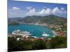 Charlotte Amalie and Cruise Ship Dock of Havensight, St. Thomas, U.S. Virgin Islands, West Indies-Gavin Hellier-Mounted Photographic Print