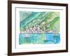 Charlotte Amalie View From Water with Boats-M. Bleichner-Framed Art Print