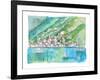 Charlotte Amalie View From Water with Boats-M. Bleichner-Framed Art Print