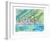 Charlotte Amalie View From Water with Boats-M. Bleichner-Framed Art Print