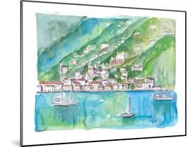 Charlotte Amalie View From Water with Boats-M. Bleichner-Mounted Art Print