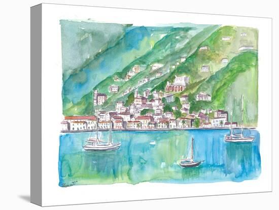 Charlotte Amalie View From Water with Boats-M. Bleichner-Stretched Canvas