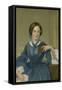 Charlotte Bronte, English Author-Science Source-Framed Stretched Canvas