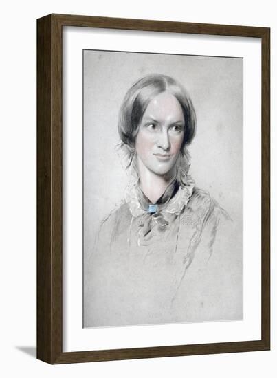 Charlotte Bronte, English Novelist, 1850-George Richmond-Framed Giclee Print