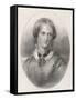 Charlotte Bronte Oval Portrait of the British Author-null-Framed Stretched Canvas
