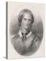 Charlotte Bronte Oval Portrait of the British Author-null-Stretched Canvas