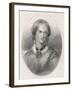 Charlotte Bronte Oval Portrait of the British Author-null-Framed Art Print