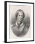 Charlotte Bronte Oval Portrait of the British Author-null-Framed Art Print