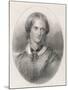 Charlotte Bronte Oval Portrait of the British Author-null-Mounted Art Print