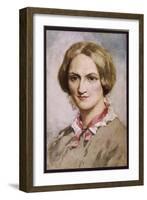 Charlotte Bronte Writer-C.e. Brock-Framed Art Print