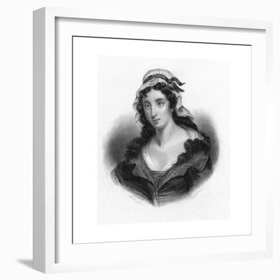 Charlotte Corday, Murderer of French Revolutionary Jean-Paul Marat, 1793-null-Framed Giclee Print