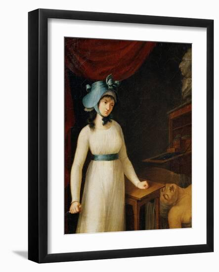 Charlotte Corday with the Body of Marat 1793-null-Framed Giclee Print