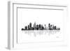 Charlotte NC Skyline BG 1-Marlene Watson-Framed Giclee Print